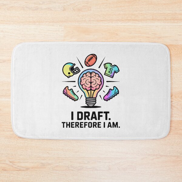 Item preview, Vibrant Neon Brain in Lightbulb Surrounded by Football Essentials designed and sold by SplashTastic.