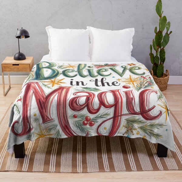 Item preview, Believe in the Magic – Classic Christmas Holiday Design designed and sold by WovennDesigns.