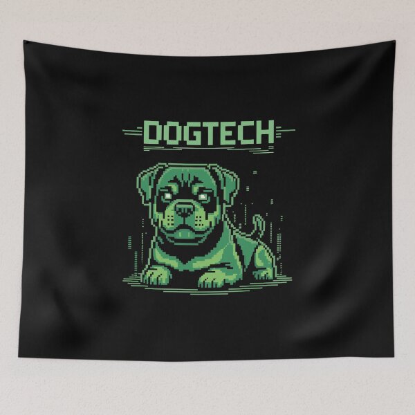 Item preview, Dogtech Pixel Rottweiler. Funny Tech Geek Retro Terminal Design for dog Lovers and Gamers designed and sold by paulo silveira.