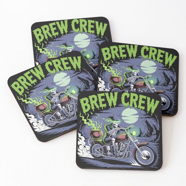 Item preview, The Cauldron Rider: A cool skeleton biker speeds along on a chopper with a bubbling cauldron strapped to the back. For the Halloween Festive Season designed and sold by Grang Art Artistic Designs.