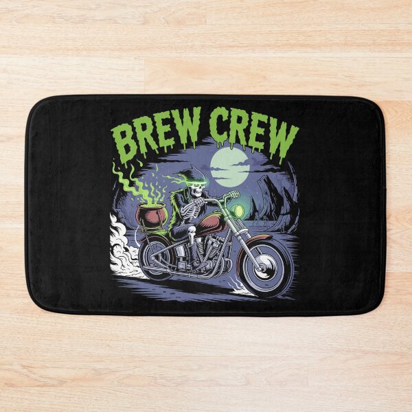 Item preview, The Cauldron Rider: A cool skeleton biker speeds along on a chopper with a bubbling cauldron strapped to the back. For the Halloween Festive Season designed and sold by Grang Art Artistic Designs.