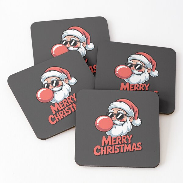 Item preview, Cool Santa in Sunglasses Blowing Red Bubblegum Funny Christmas Design designed and sold by arceeddesign.