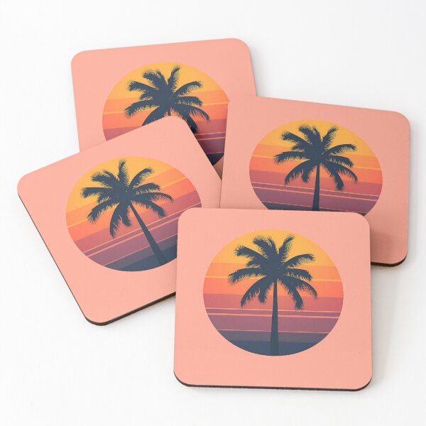 Item preview, Tropical Palm Tree Retro Sunset designed and sold by VibranPalette.