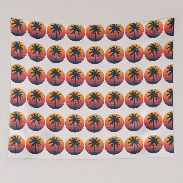Item preview, Tropical Palm Tree Retro Sunset designed and sold by VibranPalette.