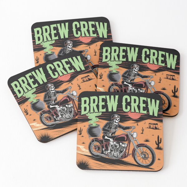 Item preview, Midnight's Mixer: A cool skeleton biker speeds along on a chopper with a bubbling cauldron strapped to the back. For the Halloween Festive Season designed and sold by Grang Art Artistic Designs.