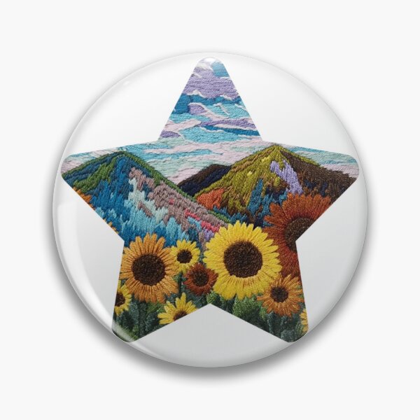 Item preview, Sunflower field and mountains designed and sold by Nicole-crafts.