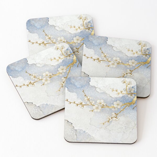 Item preview, Golden Plum Blossoms & Celestial Clouds designed and sold by zzz888.