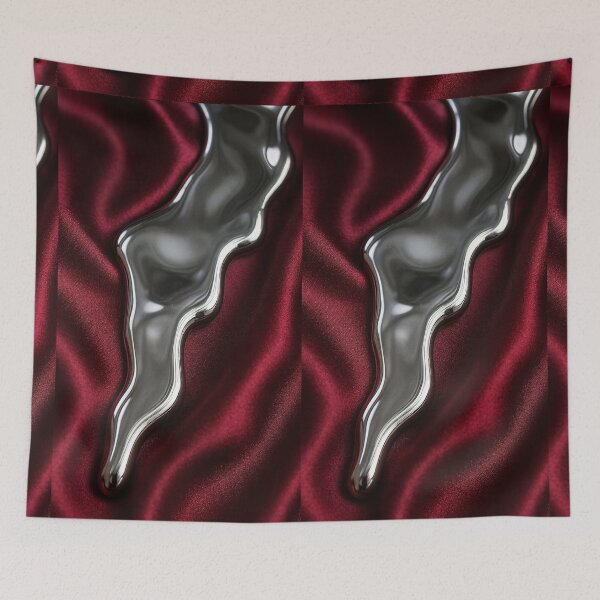 Item preview, Elegant burgundy silk fabric covered with a silvery, chrome coating designed and sold by Bukhisz.