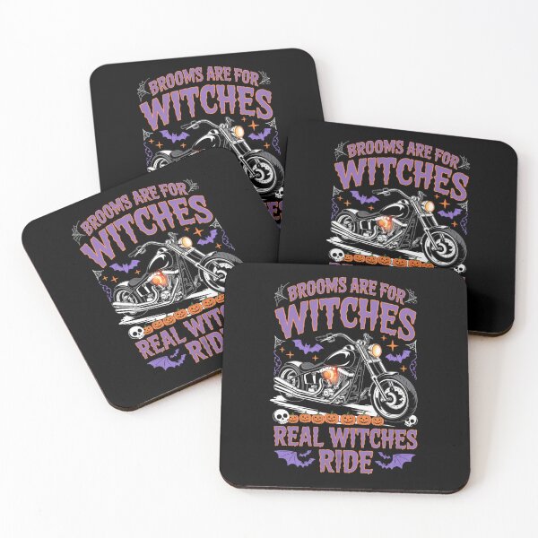 Item preview, BROOMS ARE FOR REAL WITCHES: spooky sleek black chopper Bike. For the Bikers Halloween festivities.   designed and sold by Grang Art Artistic Designs.