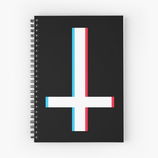 Item preview, White Inverted Cross – 3D Glitch Satanic Symbol designed and sold by HexedHibiscus.