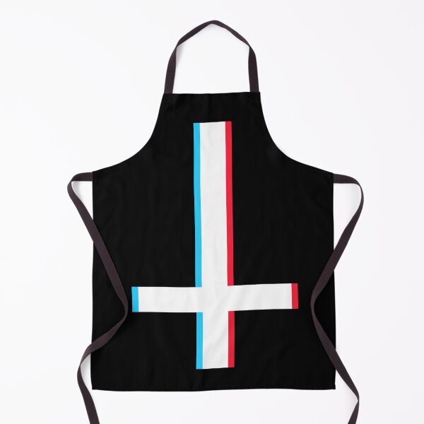 Item preview, White Inverted Cross – 3D Glitch Satanic Symbol designed and sold by HexedHibiscus.