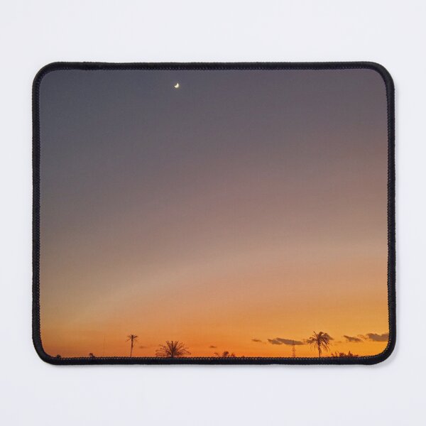Item preview, Golden Sunset with Cresent Moon and Palm silhouette designed and sold by Bee'sDesigns.