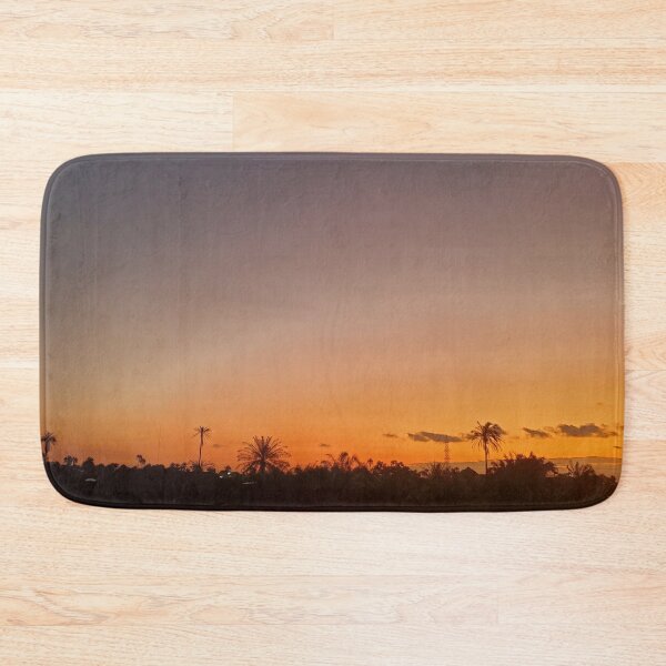 Item preview, Golden Sunset with Cresent Moon and Palm silhouette designed and sold by Bee'sDesigns.
