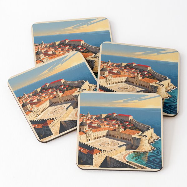 Item preview, Dubrovnik Vintage Travel Poster designed and sold by TrendSh0p.