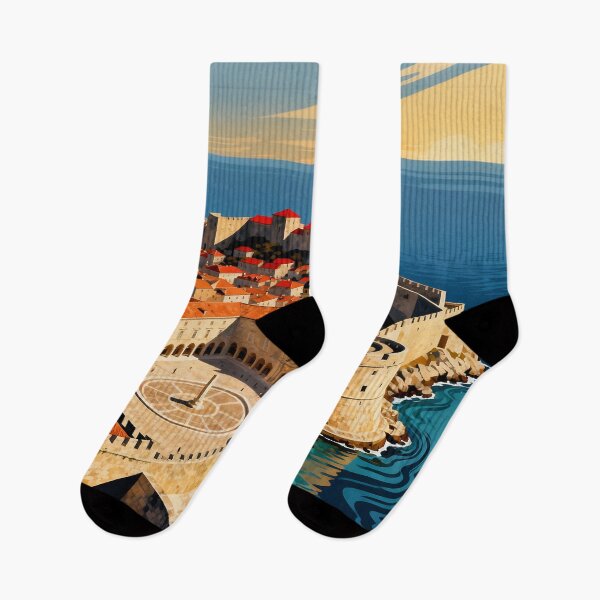 Item preview, Dubrovnik Vintage Travel Poster designed and sold by TrendSh0p.