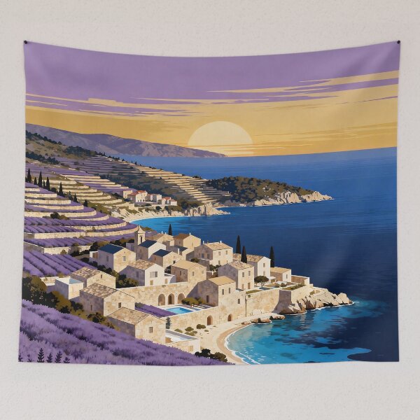 Item preview, Hvar Island Vintage Travel Poste designed and sold by TrendSh0p.