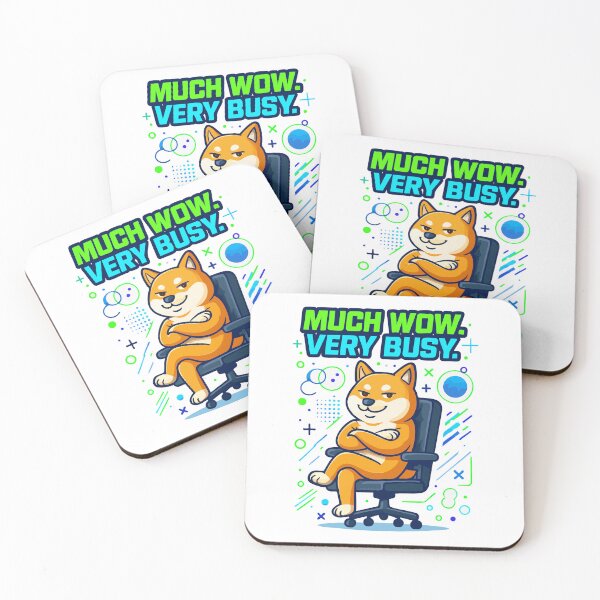 Item preview, Shiba Inu Meme "Much Wow. Very Busy." Futuristic Quote Tee designed and sold by Tong4130.