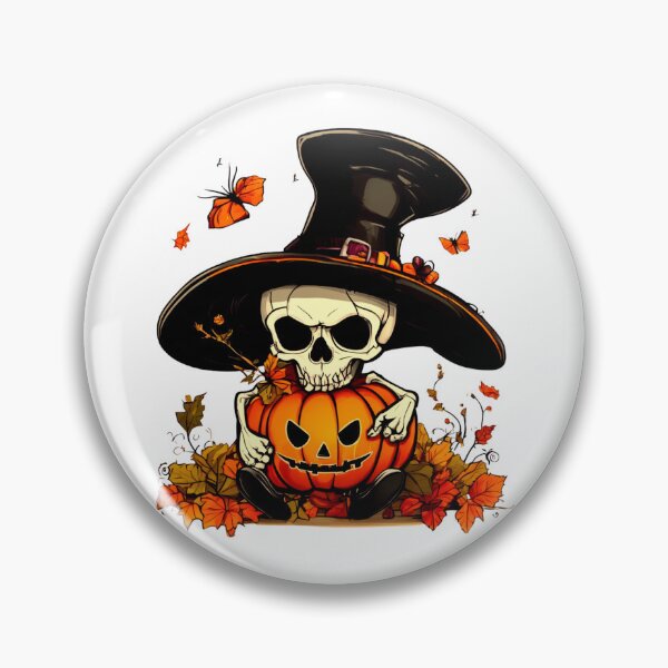 Item preview, Skull in a Pumpkin Hat designed and sold by Zofia Sosnecka.