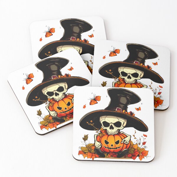 Item preview, Skull in a Pumpkin Hat designed and sold by Zofia Sosnecka.