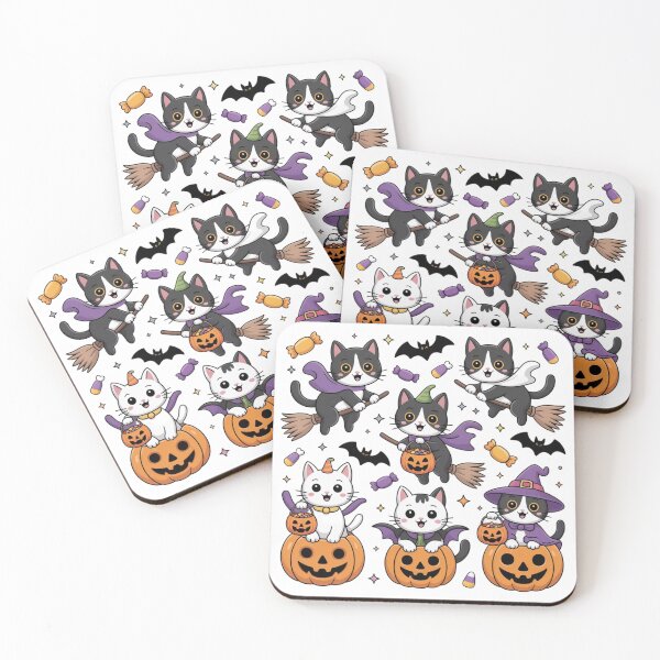 Item preview, Cute Halloween Cartoon Cats Design designed and sold by Nimkaew.