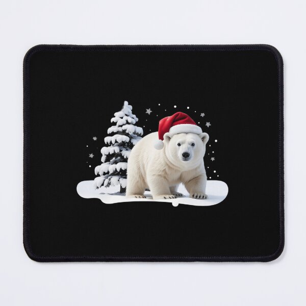 Item preview, Cute Christmas Polar Bear Red Santa Hat Lighted Tree Snow designed and sold by JonBarnes22.
