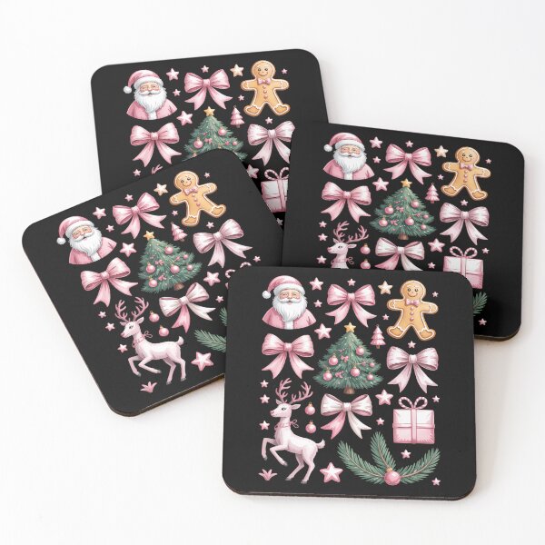 Item preview, Cute Coquette Bow Pink Christmas Tree Santa Gingerbread Xmas designed and sold by JonBarnes22.