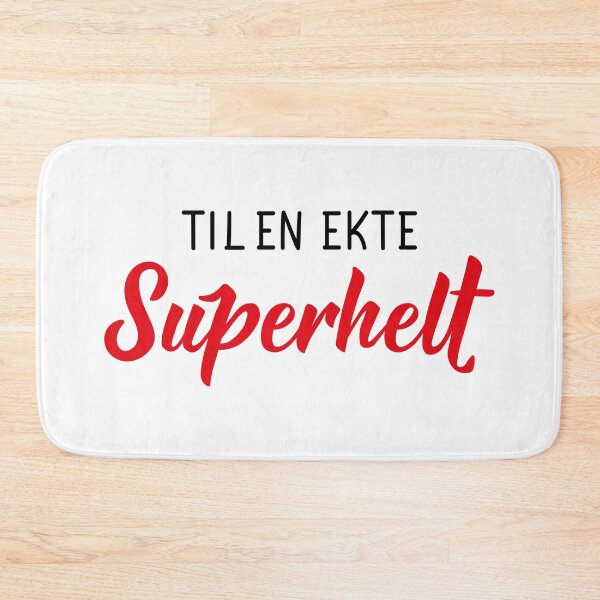 Item preview, Til en ekte superhelt. Norwegian text: To a real superhero.  designed and sold by pidzam4e.