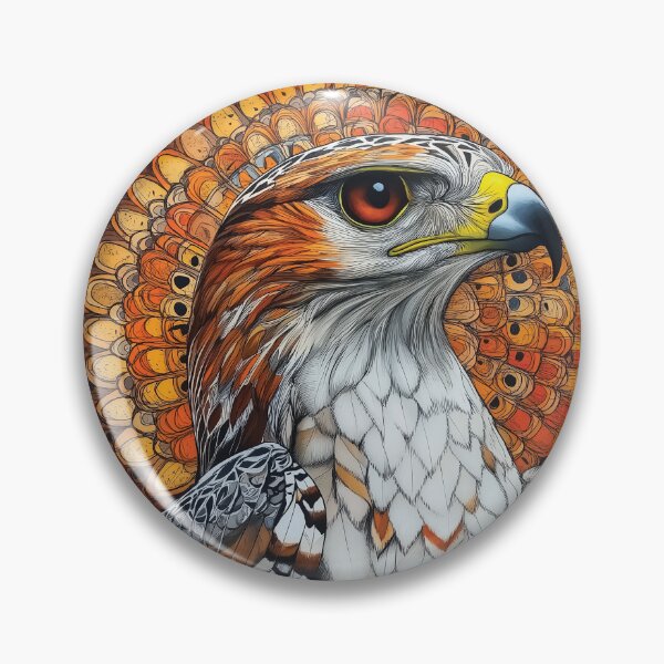Item preview, Detailed design of an Egyptian Hawk with a Vibrant Radial Mandala Background. designed and sold by HEMRO.