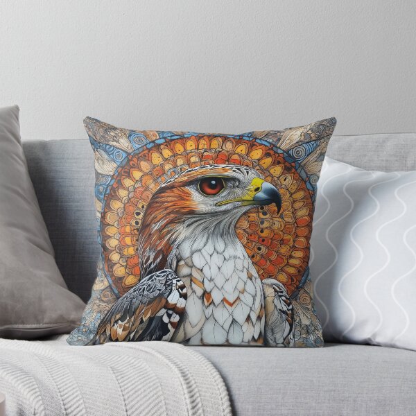 Item preview, Detailed design of an Egyptian Hawk with a Vibrant Radial Mandala Background. designed and sold by HEMRO.