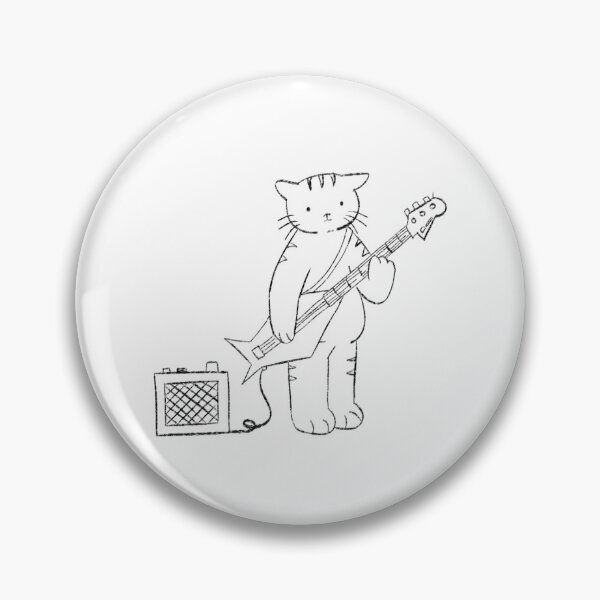 Item preview, cat with a guitar designed and sold by Tealblue25.