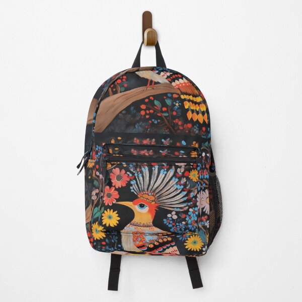 Item preview, Vibrant design of a Hoopoe Bird on a Branch Surrounded by Flowers. designed and sold by HEMRO.