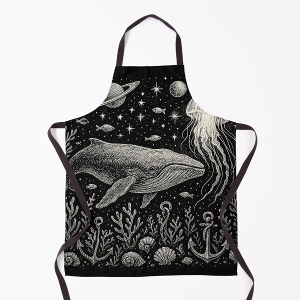 Item preview, Whale Jellyfish Deep Ocean Space Art designed and sold by EdvvinStudios.