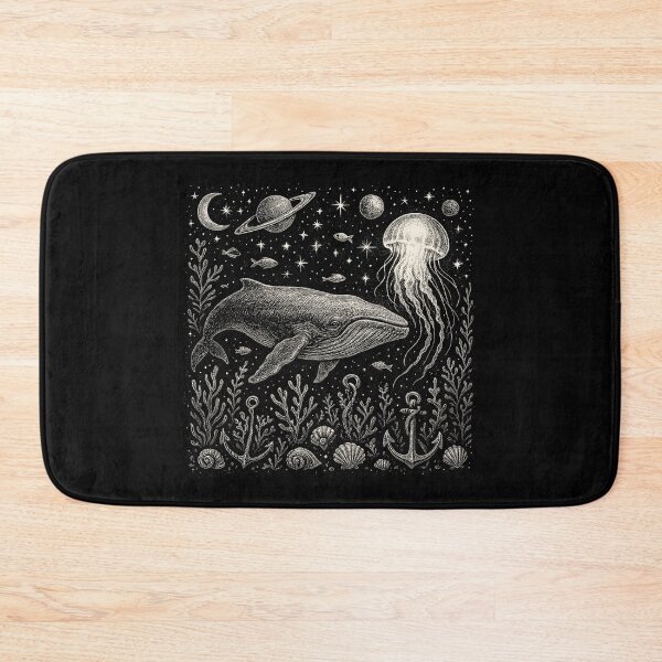 Item preview, Whale Jellyfish Deep Ocean Space Art designed and sold by EdvvinStudios.