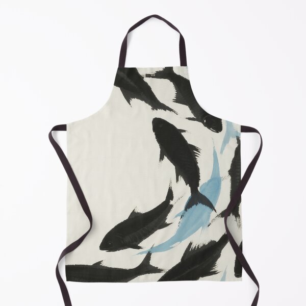 Item preview, Dynamic Black Fish Shoal on Blue Current designed and sold by zzz888.