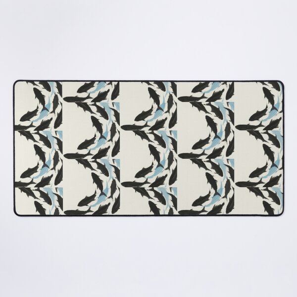 Item preview, Dynamic Black Fish Shoal on Blue Current designed and sold by zzz888.