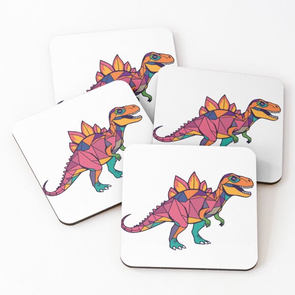 Item preview, Colorful Geometric Dinosaur Illustration – Vibrant Abstract Art designed and sold by Royalsticker.
