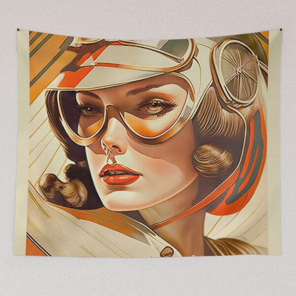 Item preview, Art Deco Aviatrix designed and sold by LanaGustavsson.