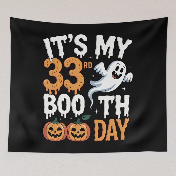 Item preview, Cute Ghost Pumpkin Halloween Birthday It's My 33rd Booth Day designed and sold by JulienAureo.