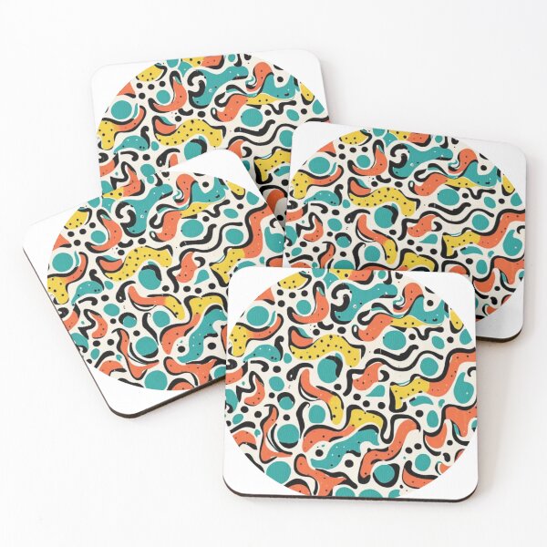 Item preview, colorful abstract shaped pattern unique design designed and sold by SmashingDeals.