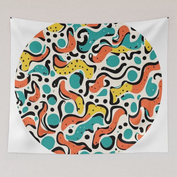 Item preview, colorful abstract shaped pattern unique design designed and sold by SmashingDeals.