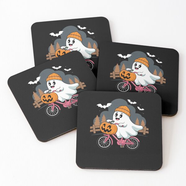 Item preview, Cute Ghost Riding Bicycle Bike Floral Hat Pumpkin Halloween designed and sold by JulienAureo.