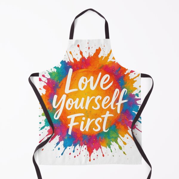 Aperçu de l'œuvre Love yourself first – Design artistique coloré créée et vendue par Paintyful.