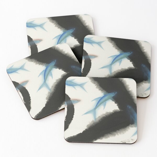 Item preview, Ethereal Blue Fish Amidst Dynamic Ink Strokes designed and sold by zzz888.