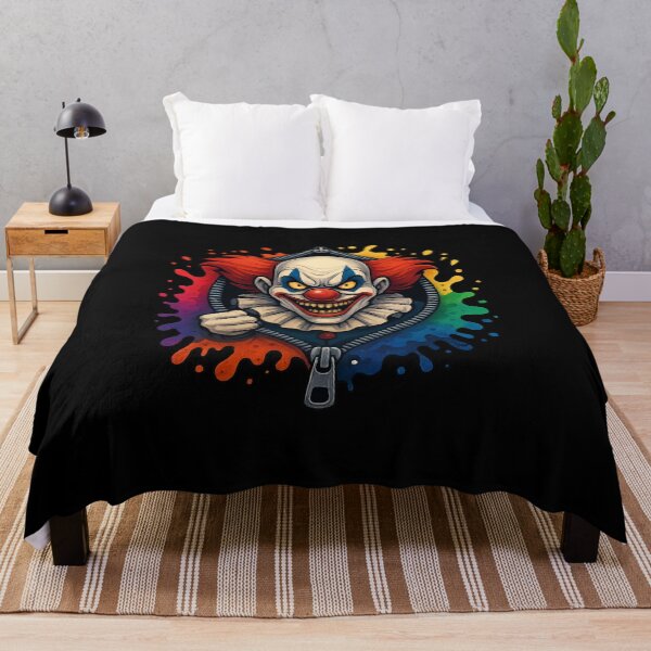 Artikelvorschau, Böser Clown bricht durch Reißverschluss – Gruseliges Horror T-Shirt entworfen und verkauft von Trendora Studio.