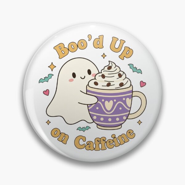 Item preview, Boo’d Up on Caffeine – Cute Ghost Halloween Coffee Lover Design designed and sold by Furr-n-Purr.