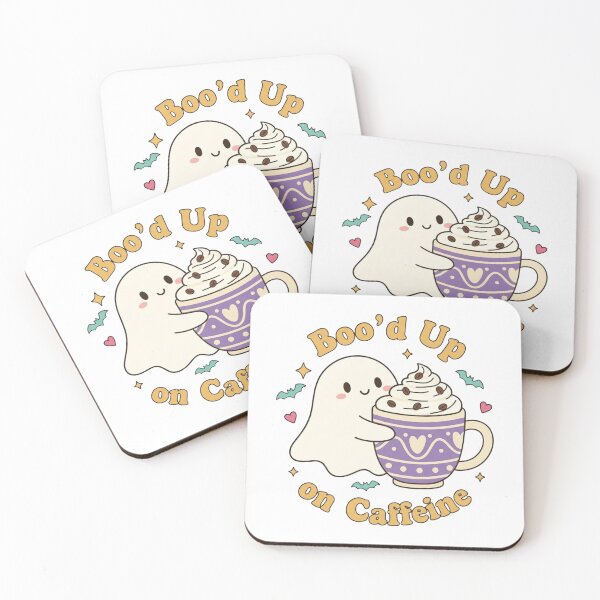 Item preview, Boo’d Up on Caffeine – Cute Ghost Halloween Coffee Lover Design designed and sold by Furr-n-Purr.