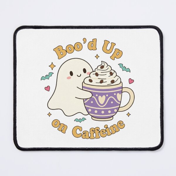 Item preview, Boo’d Up on Caffeine – Cute Ghost Halloween Coffee Lover Design designed and sold by Furr-n-Purr.