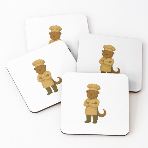 Item preview, Cute Otter Chef Illustration – Whimsical Cooking Animal Art designed and sold by StudioTZ.