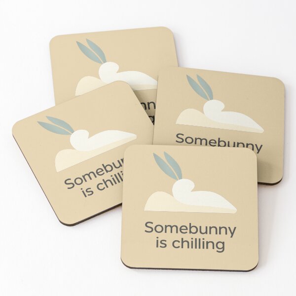 Item preview, Somebunny Is Chilling – Funny Relaxing Bunny Minimalist T-Shirt designed and sold by AdelStore.