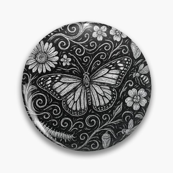 Item preview, Butterfly Life Cycle Flowers Swirls designed and sold by EdvvinStudios.
